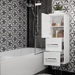 Opadiris Шкаф пенал Арабеско 35 L подвесной белый – фотография-4